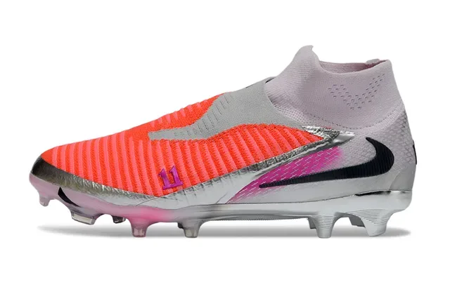 Nike Phantom GT Chaussures de football Orange Rose Collet Sock-Fit Upper en tricot ribbed Surface Firm-Ground 8