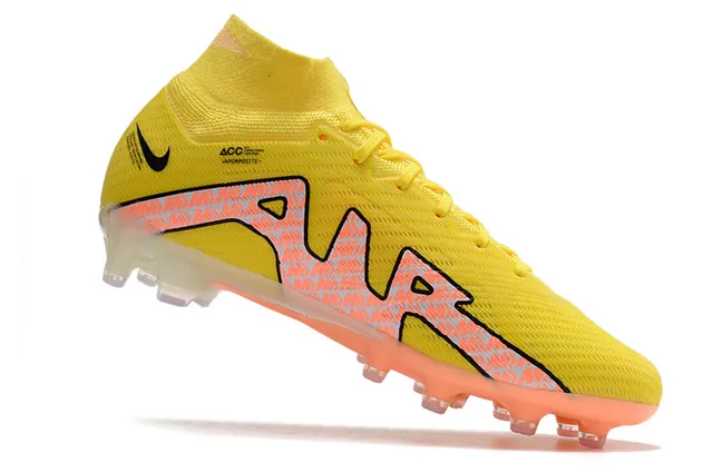 Nike Phantom GT Yellow Orange High-Cut Sock-Fit Flyknit Upper Firm-Ground Soccer Shoes 20
