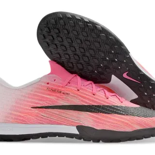 Nike Pink Black Low-Cut Shoe Gradient Knit Upper Turf Soccer Shoes