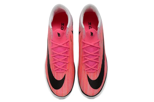 Nike Pink Black Low-Cut Shoe Gradient Knit Upper Turf Soccer Shoes 2