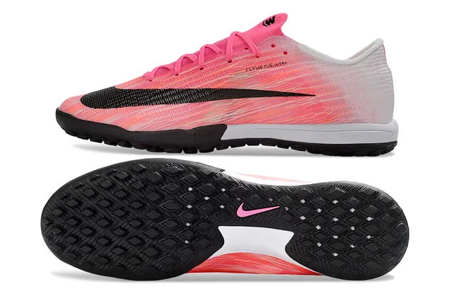 Nike Pink Black Low-Cut Shoe Gradient Knit Upper Turf Soccer Shoes 5