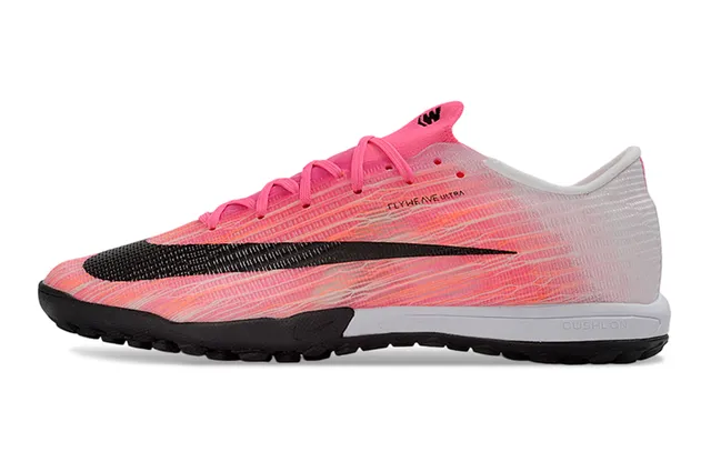 Nike Pink Black Low-Cut Shoe Gradient Knit Upper Turf Soccer Shoes 8