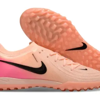 Nike Chuteiras com upper de malha rosa e laranja gradiente para turf