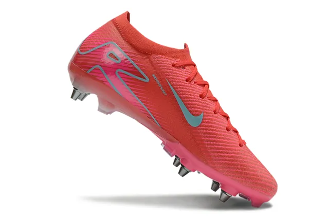 Nike Rojo Azul Upper de Knit Bajo en el Cuello Superficie Firme Zapatos de Fútbol 2