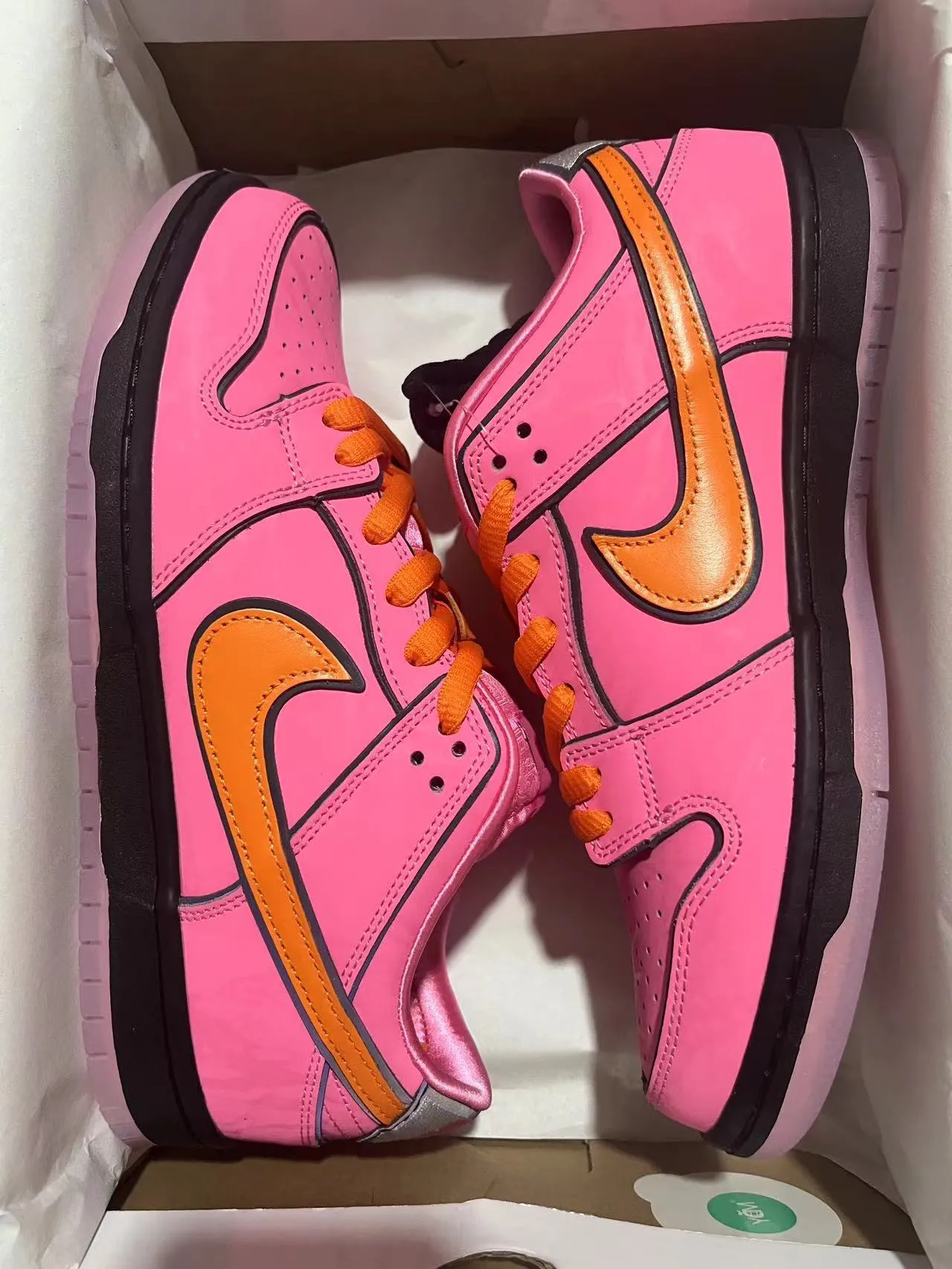 Nike SB Dunk Low Pink Orange Black Skateboard Shoes 11