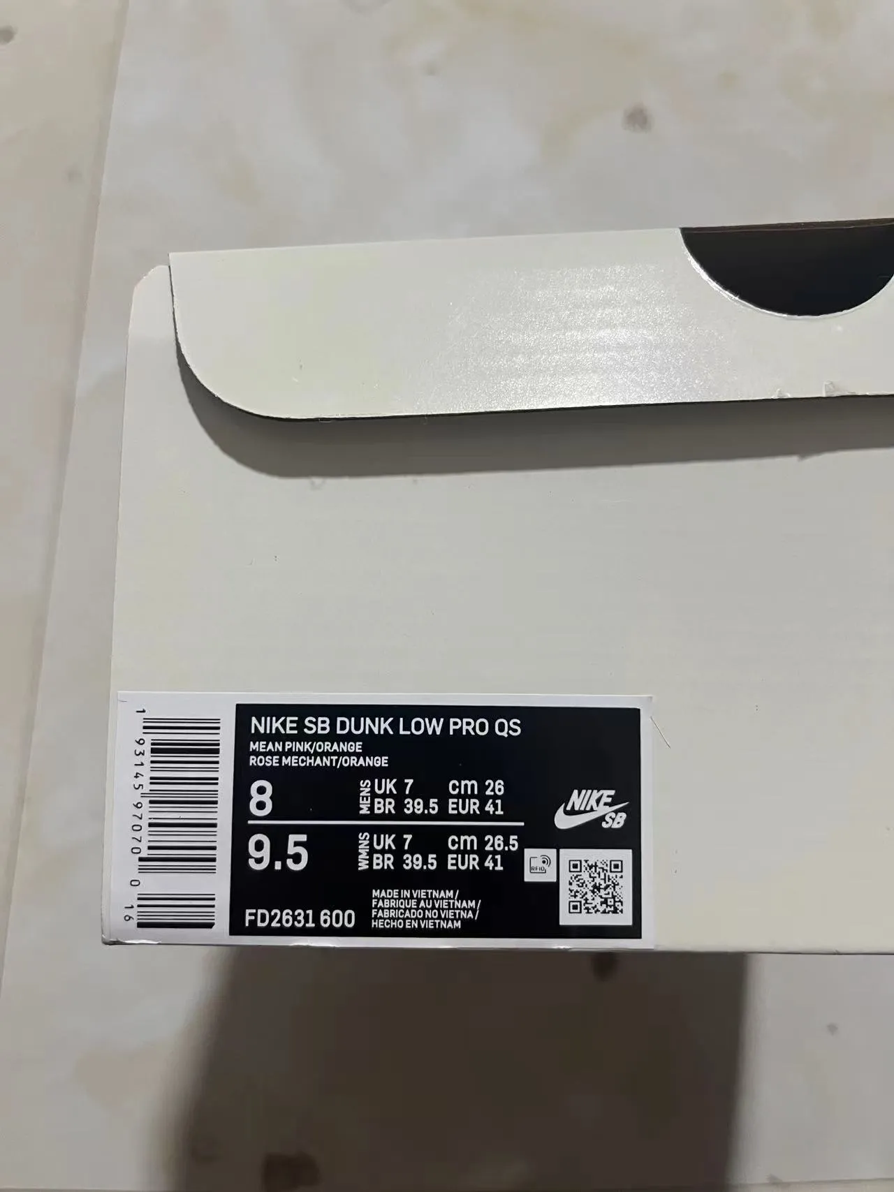Nike SB Dunk Low Pink Orange Black Skateboard Shoes 12