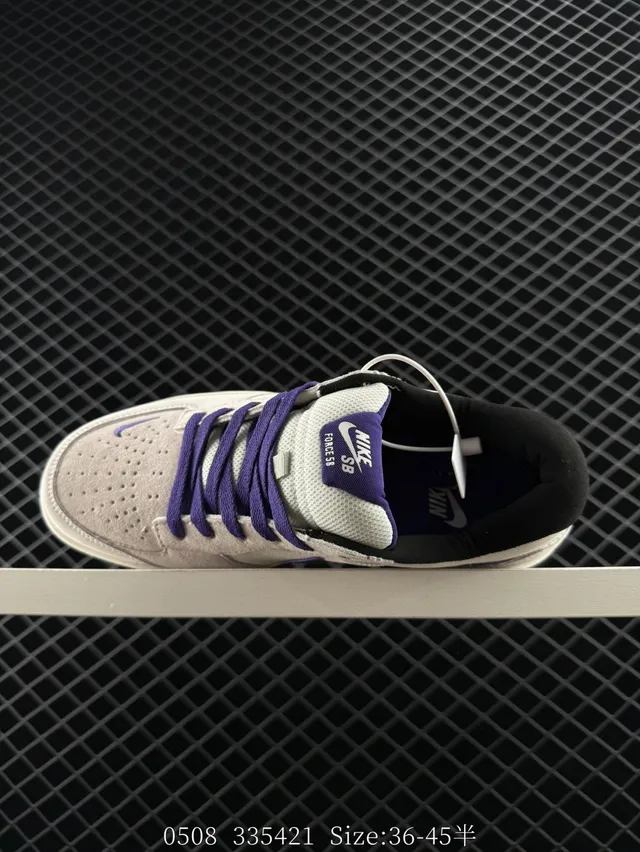 Nike SB Force 58 Gris et Violet Chaussures de skateboard vulcanisées 6