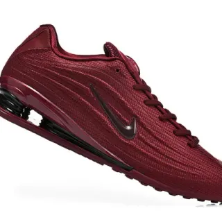Nike Shox Series أحمر داكن وأسود حذاء رياضي أسلوب الحياة
