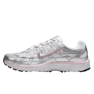 Nike Argent Rose Métallique Maille et Superposition Synthétique Swoosh Semelle Milieu Chaussures Lifestyle