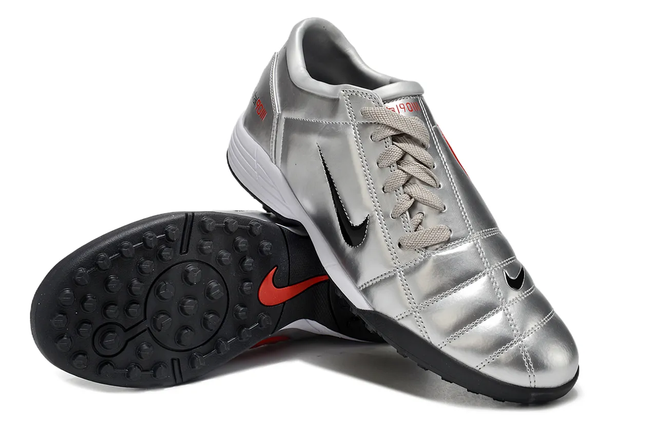 Nike Total 90 III Metallic Silver Turf Soccer Shoes 6