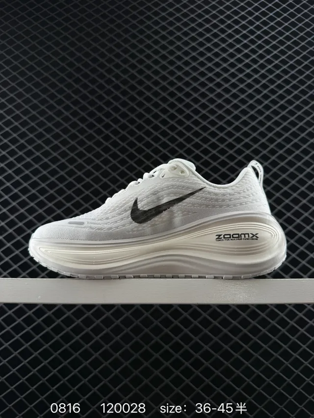 Nike VOMERO PLUS White and Black ZoomX Running Shoes 5