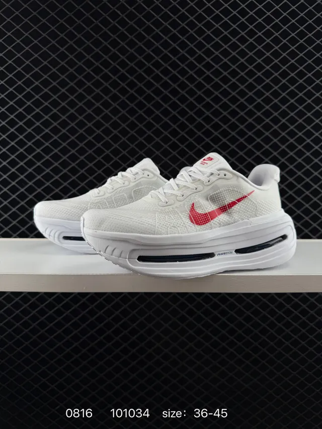 Nike VOMERO PREMIUM Chaussures de course Blanc Rouge 2