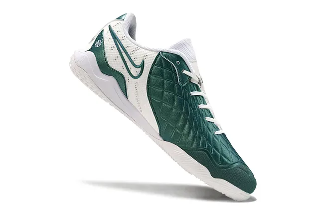 Nike Blancas Verdes Capuchón Acolchado Upper Malla Perforada Zapatillas de Fútbol Indoor 3