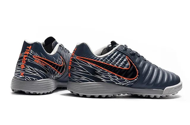 Nike সাদা কমলা নিম্ন-কাট সিন্থেটিক আপার রিবড টেক্সচার্ড ফোরফুট আর্টিফিশিয়াল-গ্রাস সকার শুজ 7