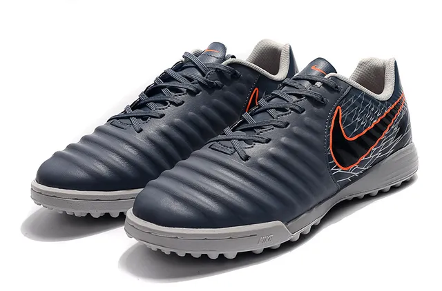 Nike সাদা কমলা নিম্ন-কাট সিন্থেটিক আপার রিবড টেক্সচার্ড ফোরফুট আর্টিফিশিয়াল-গ্রাস সকার শুজ 8