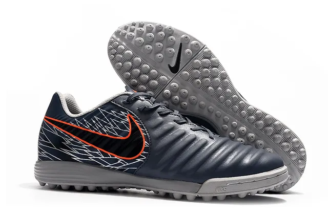 Nike সাদা কমলা নিম্ন-কাট সিন্থেটিক আপার রিবড টেক্সচার্ড ফোরফুট আর্টিফিশিয়াল-গ্রাস সকার শুজ 9