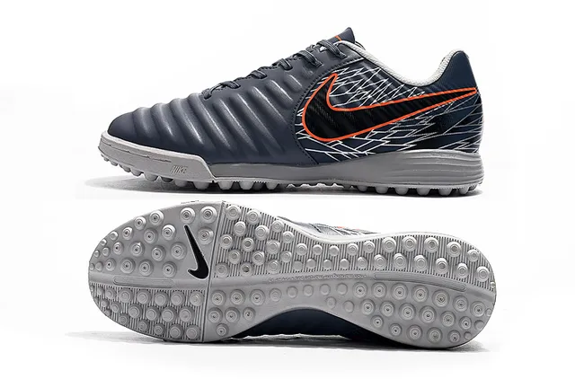 Nike সাদা কমলা নিম্ন-কাট সিন্থেটিক আপার রিবড টেক্সচার্ড ফোরফুট আর্টিফিশিয়াল-গ্রাস সকার শুজ 10