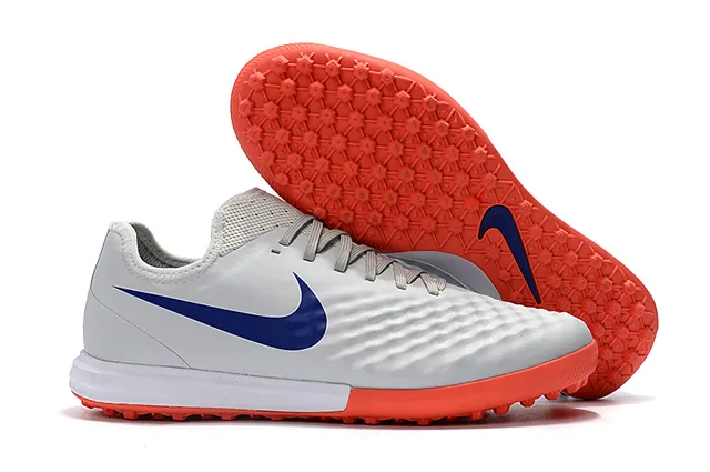 Nike chaussures de football pour pelouse blanc et orange, avec empeine synthétique matelassée et col bas-cut 15