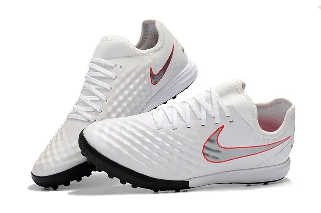 Nike chaussures de football pour pelouse blanc et orange, avec empeine synthétique matelassée et col bas-cut 20