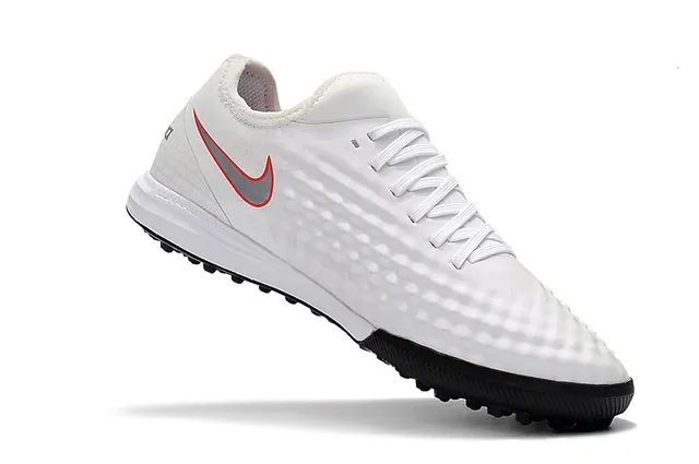 Nike chaussures de football pour pelouse blanc et orange, avec empeine synthétique matelassée et col bas-cut 21
