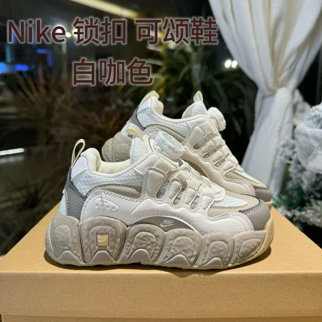 Nike White Pink Lock-Dial Closure Sculpted Chambered Midsole Chunky Sneakers 6