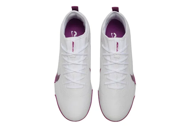 Nike White Purple Knit Upper Outsole Turf Soccer Shoes 2