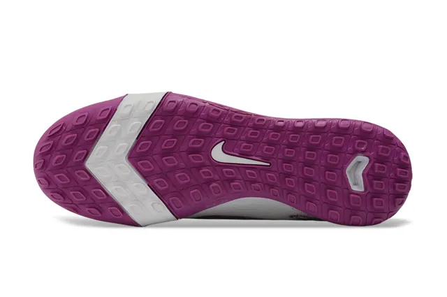 Nike White Purple Knit Upper Outsole Turf Soccer Shoes 6