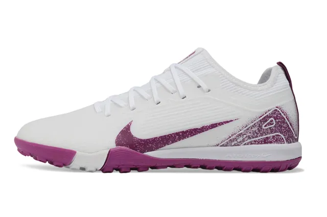 Nike White Purple Knit Upper Outsole Turf Soccer Shoes 8
