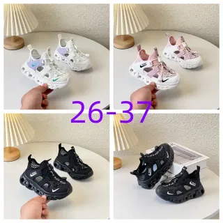 نايك أبيض بنفسجي شبكي أعلى إغلاق حزام مزدوج أسلوب حياة سنيكرز