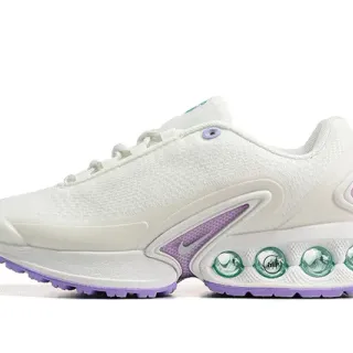 Nike White Purple Mesh Upper Synthetic Cage Chunky Sneakers