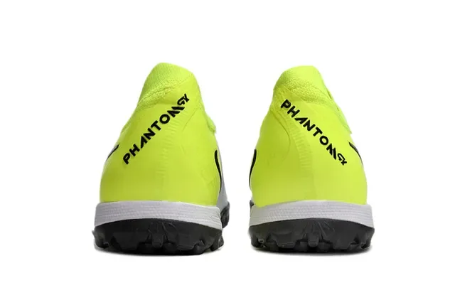 Nike White Yellow Knit Upper Neon Volt Accents Turf Soccer Shoes 3