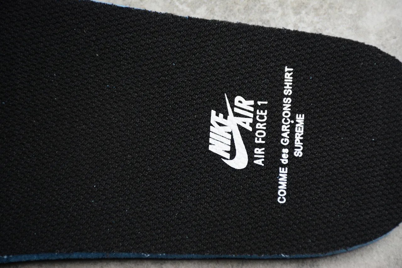 Nike x Comme des Garçons Air Force 1 Black and White Lifestyle Sneakers 4