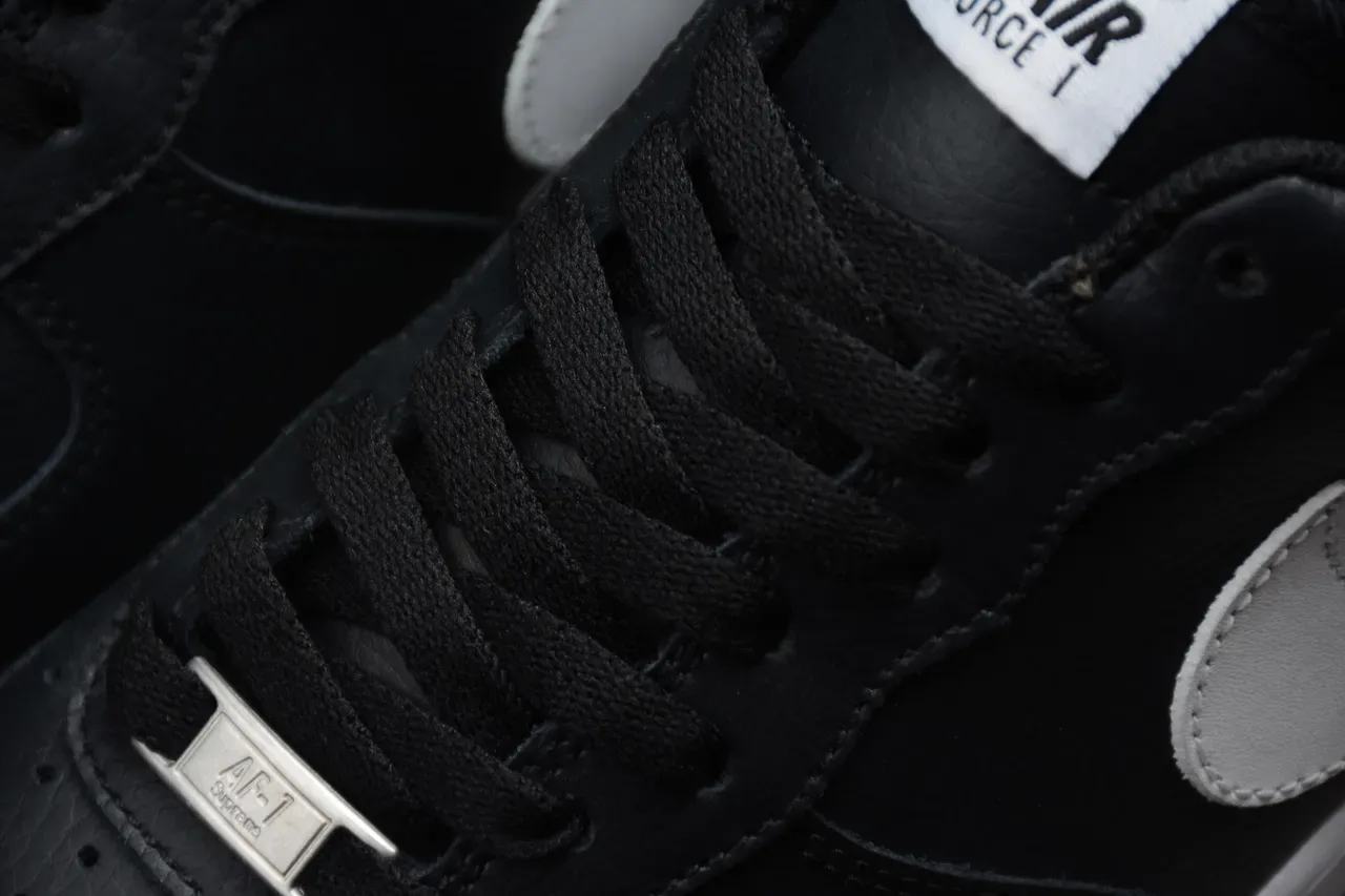 Nike x Comme des Garçons Air Force 1 Black and White Lifestyle Sneakers 6
