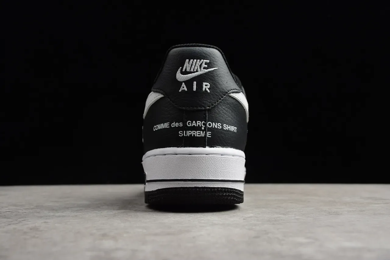 Nike x Comme des Garçons Air Force 1 Black and White Lifestyle Sneakers 9