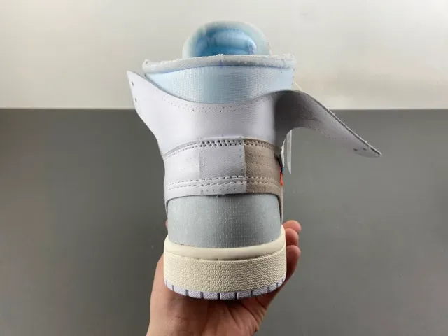 Nike x Off-White Air Jordan 1 'The Ten' Tênis de Basquete Cinza Claro 5