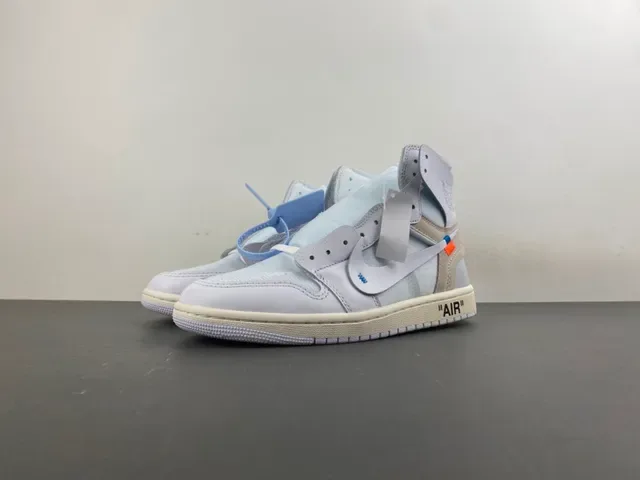 Nike x Off-White Air Jordan 1 'The Ten' Tênis de Basquete Cinza Claro 11