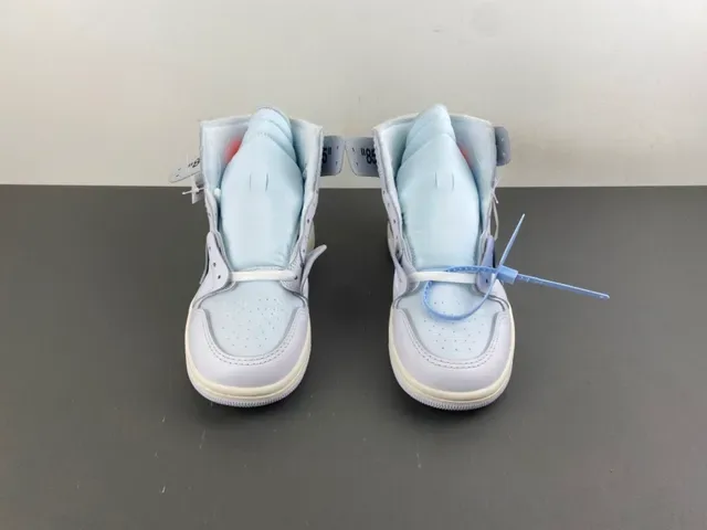 Nike x Off-White Air Jordan 1 'The Ten' Tênis de Basquete Cinza Claro 12