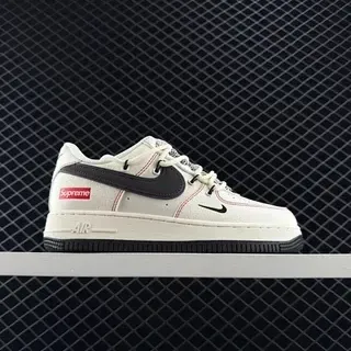 Nike x Supreme Air Force 1 Low Off-White Black Red حذاء رياضي أسلوب حياة