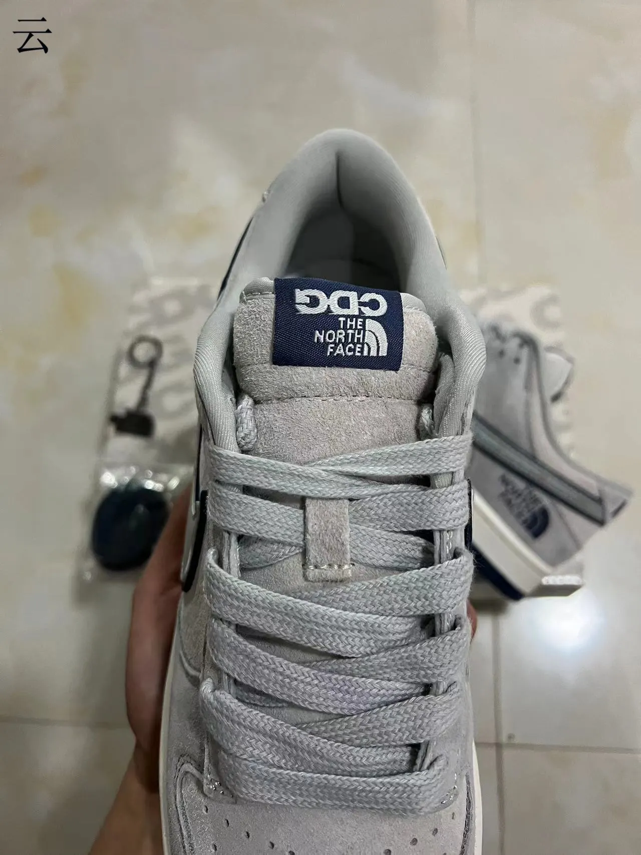 Nike x The North Face Dunk Low ग्रे नेवी स्केटबोर्ड जूते 4