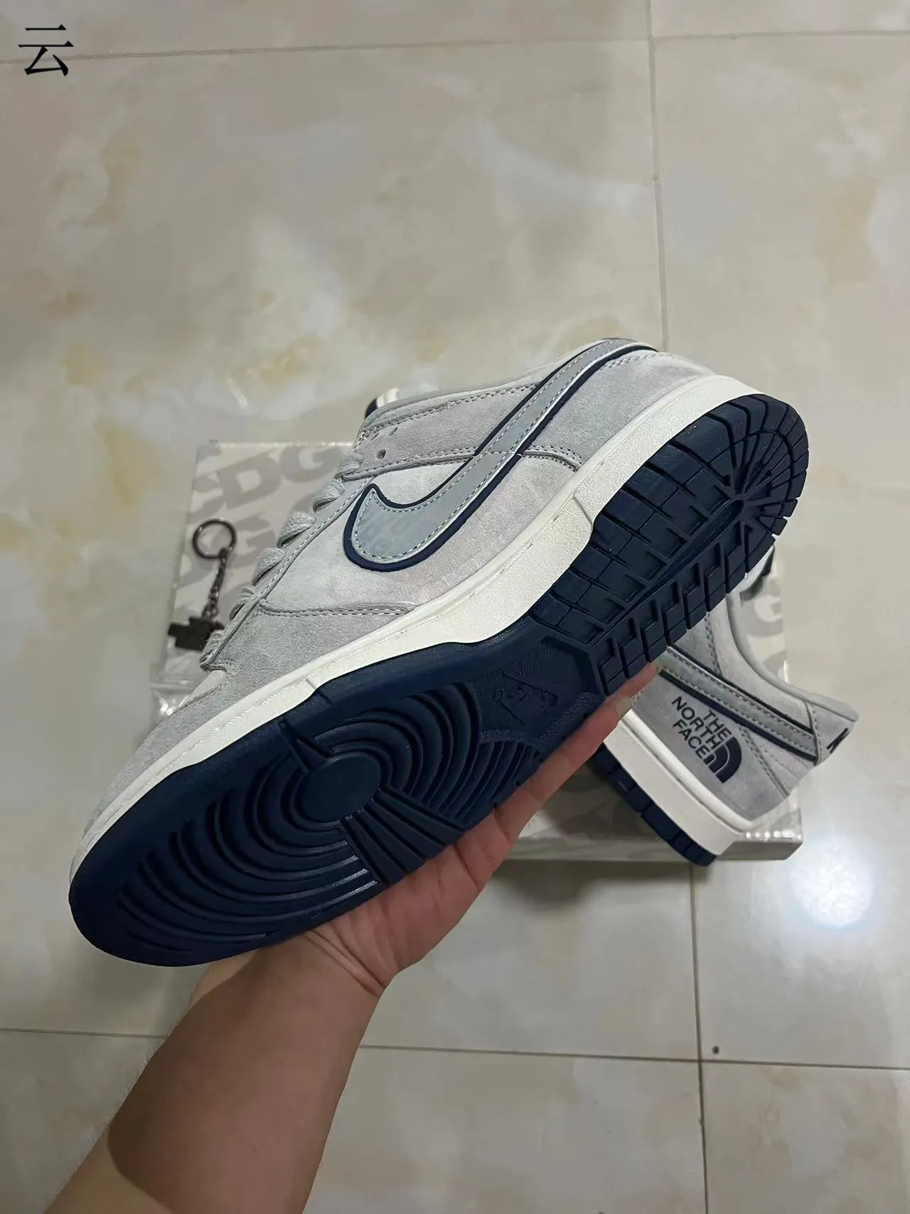Nike x The North Face Dunk Low ग्रे नेवी स्केटबोर्ड जूते 6