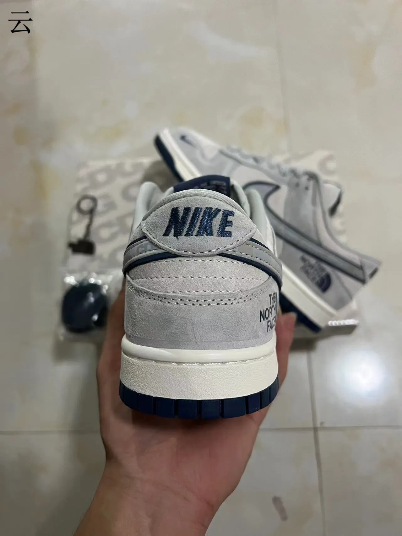 Nike x The North Face Dunk Low ग्रे नेवी स्केटबोर्ड जूते 8
