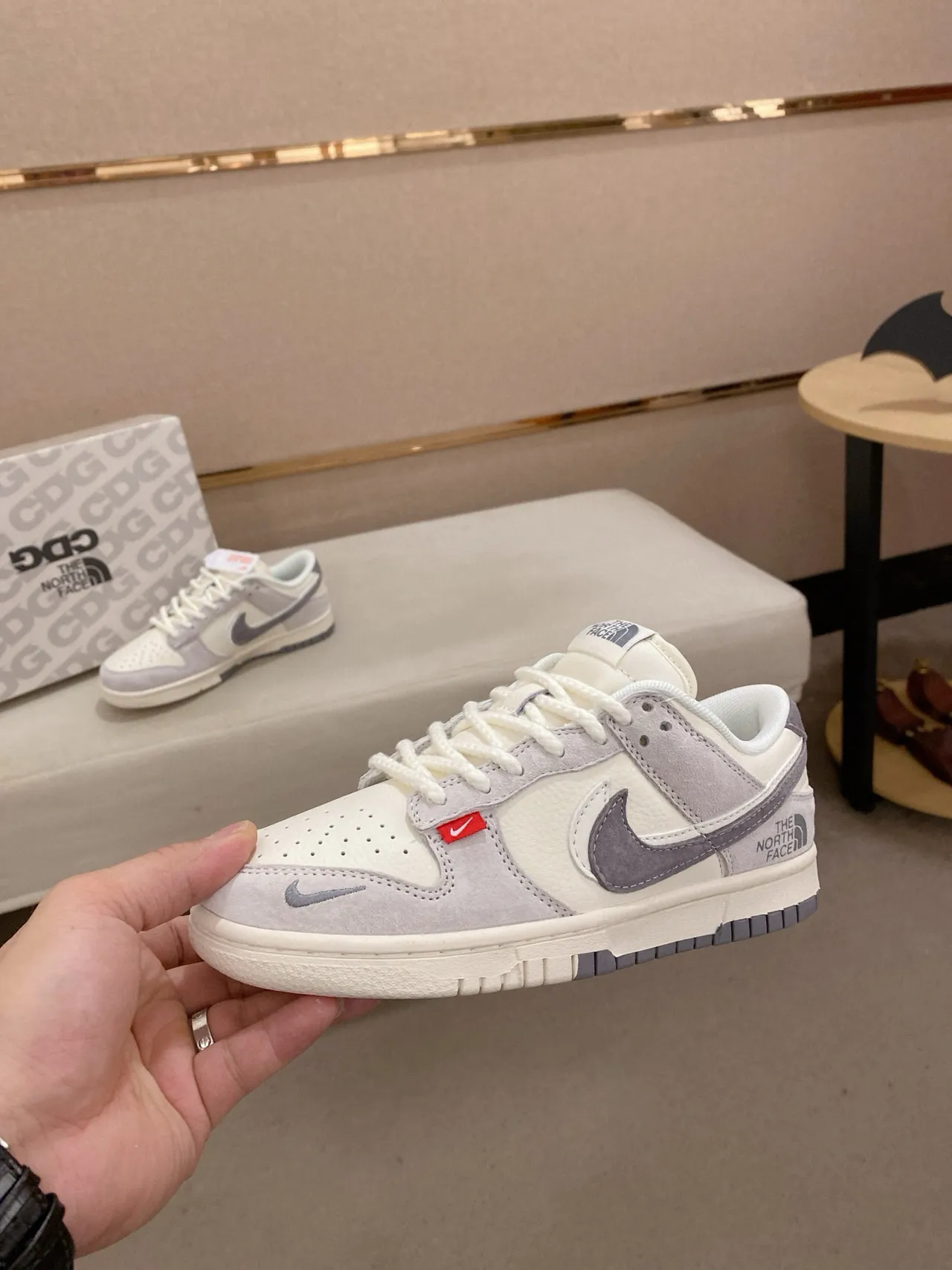 Nike x The North Face Dunk Low Off-White Gray স্কেটবোর্ড জুতো 3