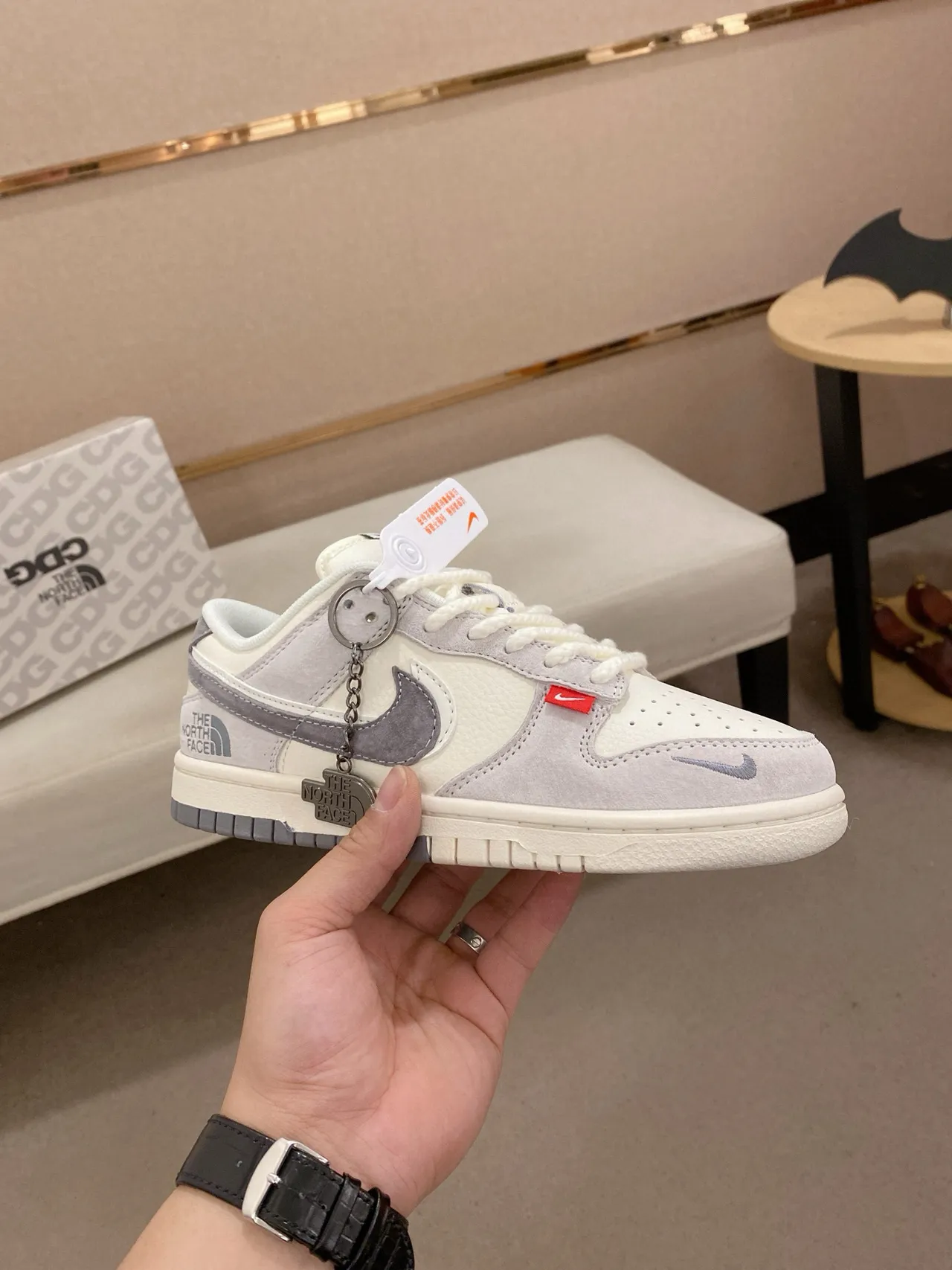 Nike x The North Face Dunk Low Off-White Gray স্কেটবোর্ড জুতো 4