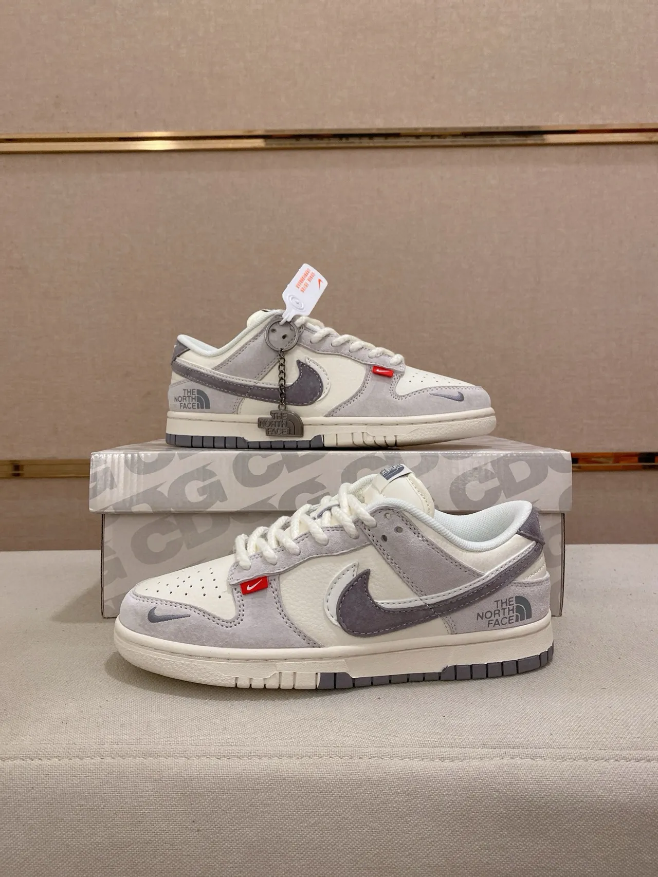 Nike x The North Face Dunk Low Off-White Gray স্কেটবোর্ড জুতো 7
