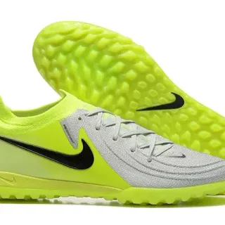 Nike jaune gris Low-Cut Knit Upper Turf chaussures de football