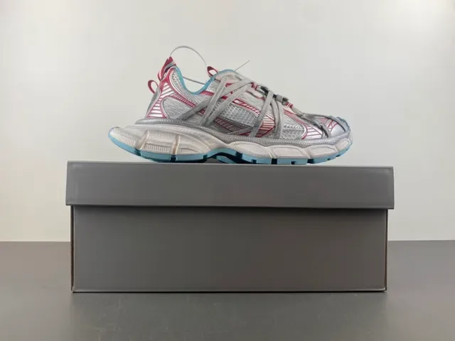 Nike Zoom 2K Silver Red Layered Synthetic Cage Sculpted Wavy Midsole Chunky Sneakers 15
