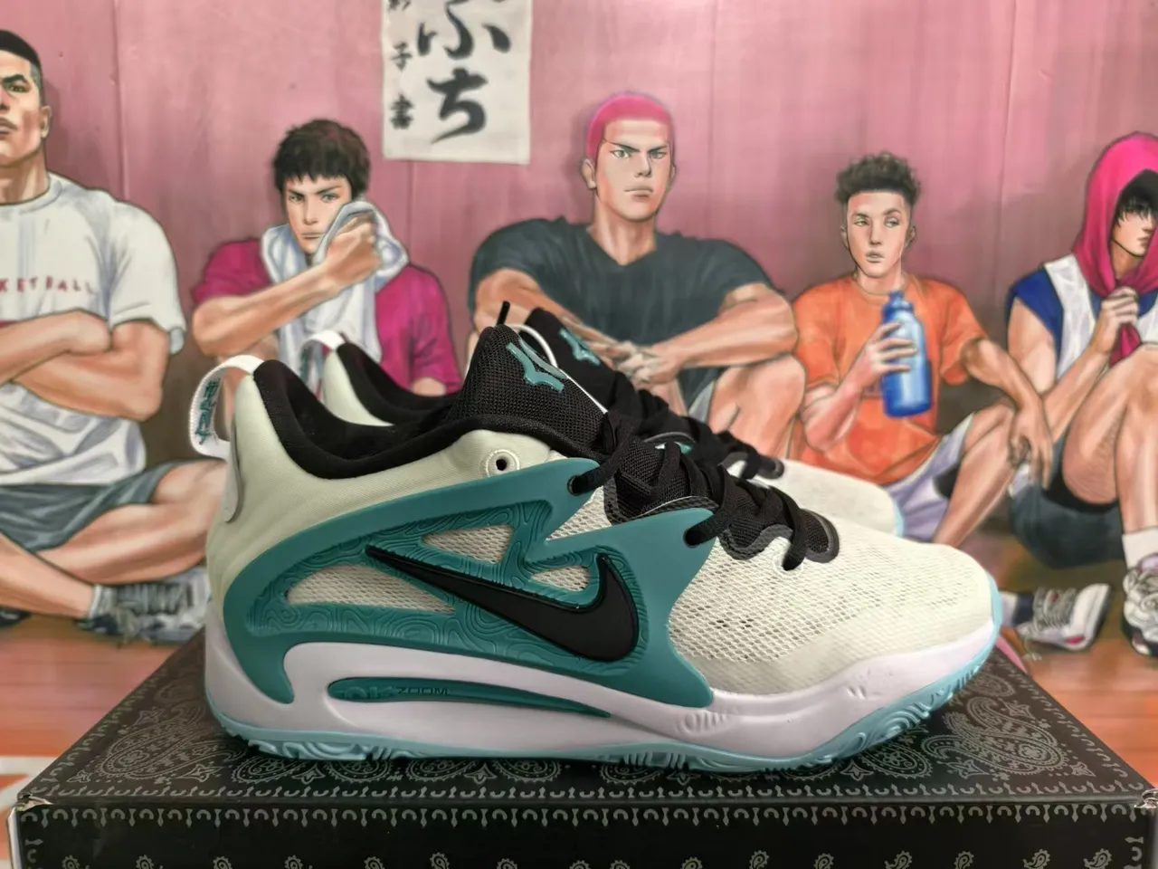 Nike Zoom 2K White Teal Sculpted Cage Basketball Shoes 4
