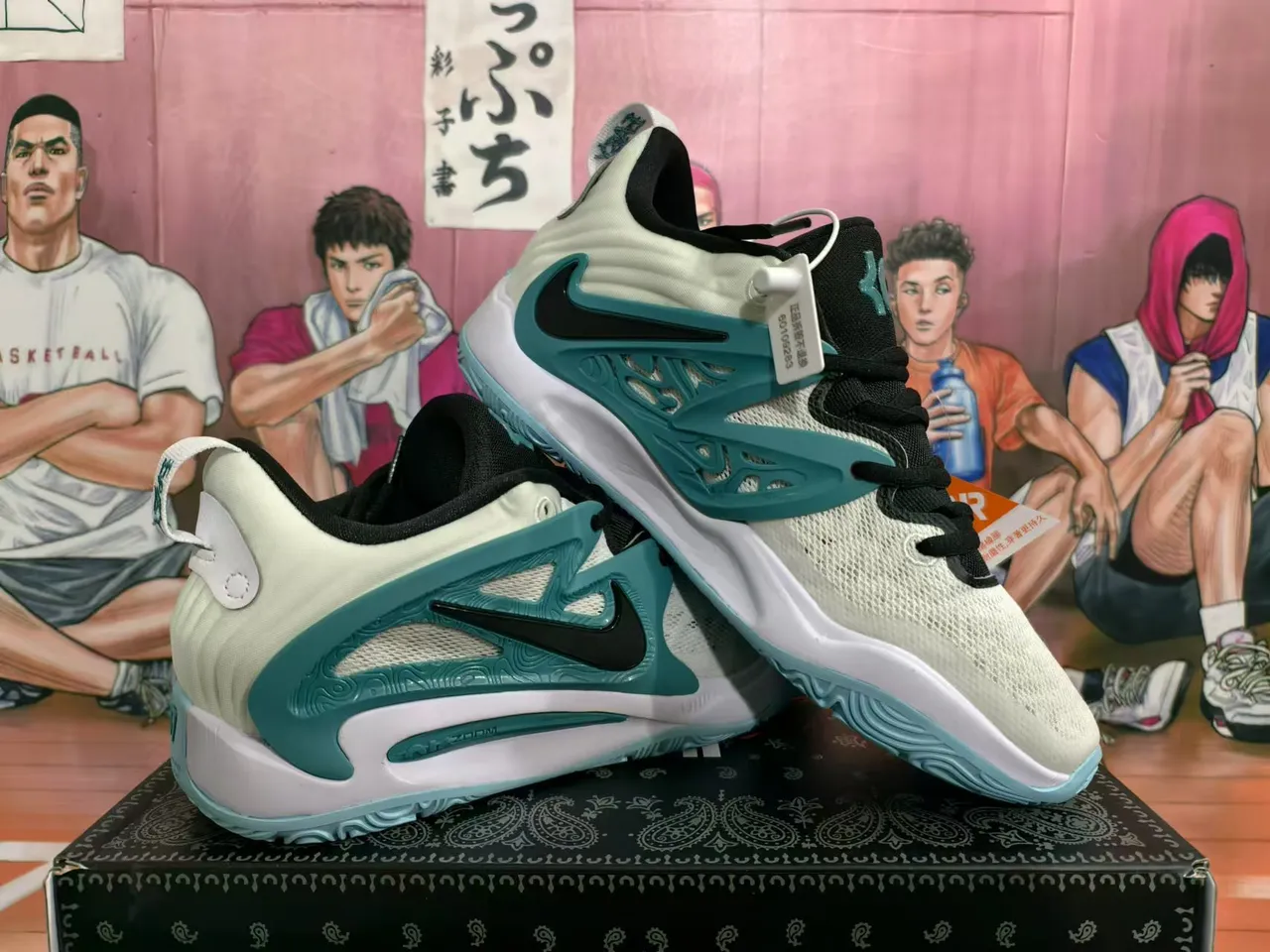 Nike Zoom 2K White Teal Sculpted Cage Basketball Shoes 5
