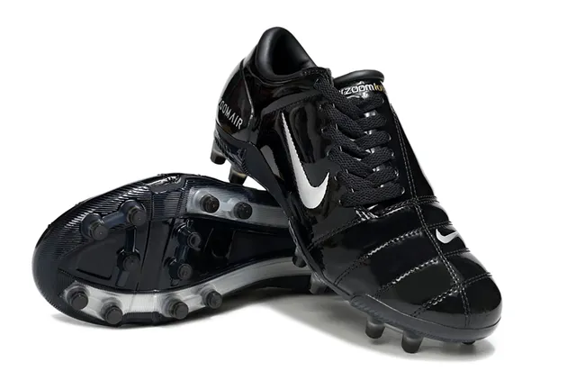 Nike Zoom Air أسود لامع أرض صلبة أحذية كرة القدم 2