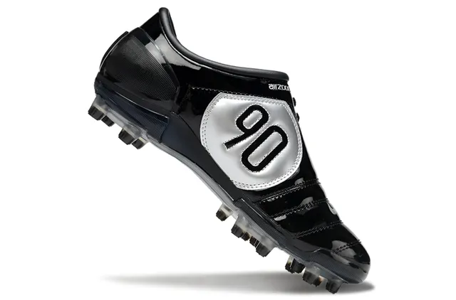 Nike Zoom Air أسود لامع أرض صلبة أحذية كرة القدم 7